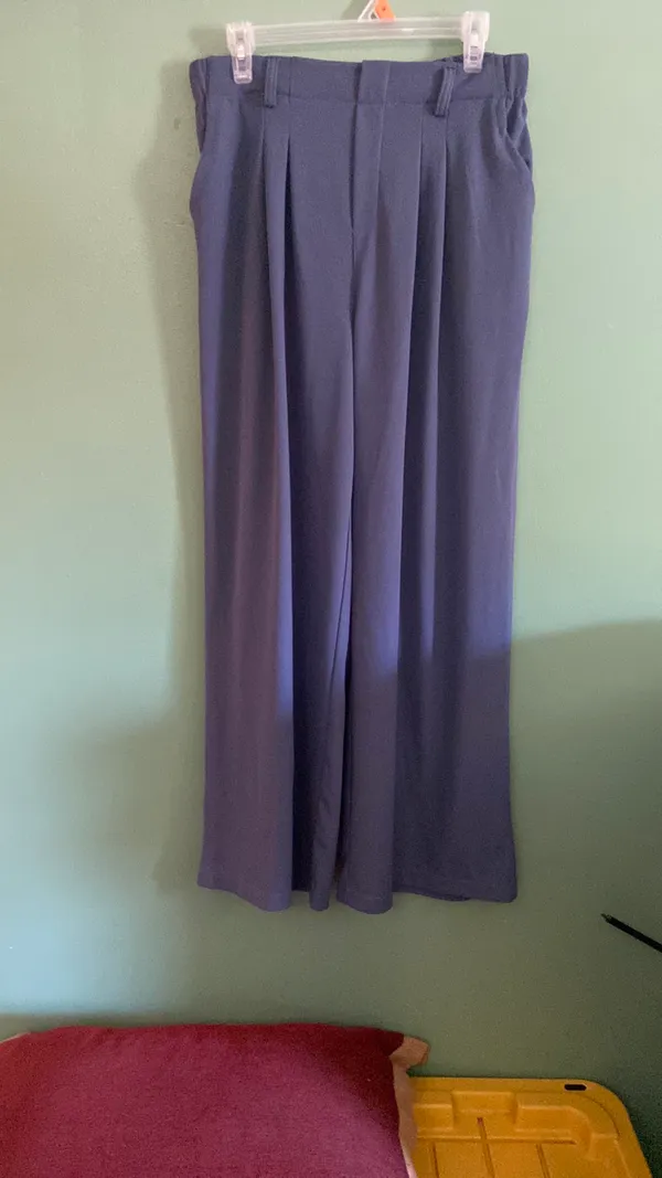 Halara Flex™ High Waisted Plicated Side Pocket Wide Leg Waffle Work Pants - Image 2