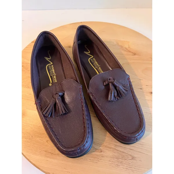 Purple Genuine Leather Tassel Loafer Slip on Shoe Size Women's 5 Deadstock NEW - Image 2