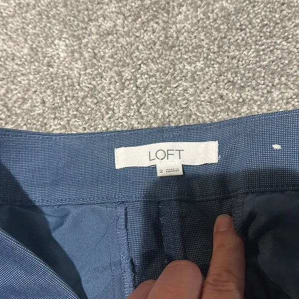 Loft blue straight leg‎ dress pants slacks size 2 - Image 4