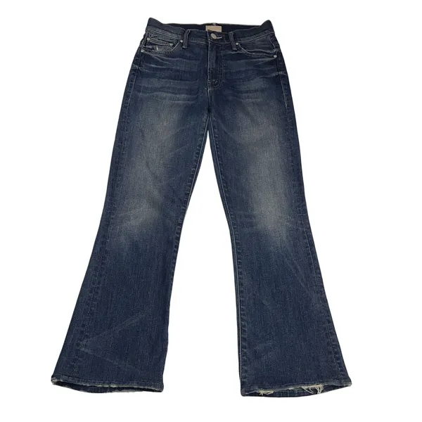 MOTHER Denim The Insider Crop Jeans Double Trouble Wash Mid Rise Size 25 - Image 16