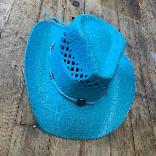 Turquoise Cowboy Hat Blue - Image 5