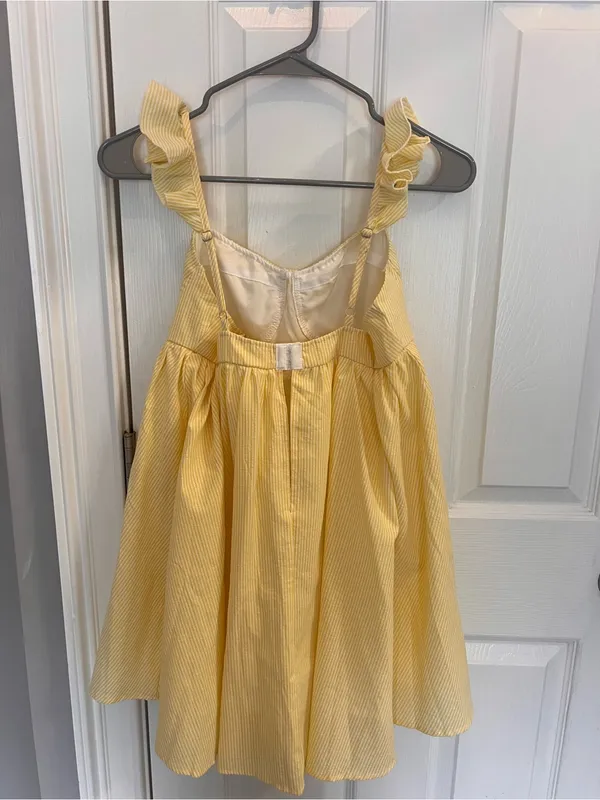 Women’s Yellow Babydoll Mini Sundress - Image 3