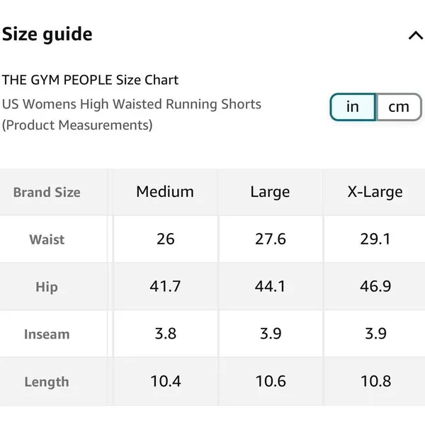 THE GYM PEOPLE High Waisted Running Shorts Ink Blue Size L New With Tag - Image 6