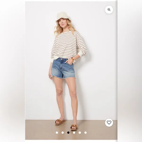 New with Tags Spanx Air Essentials Striped Crew Sz M - Image 3