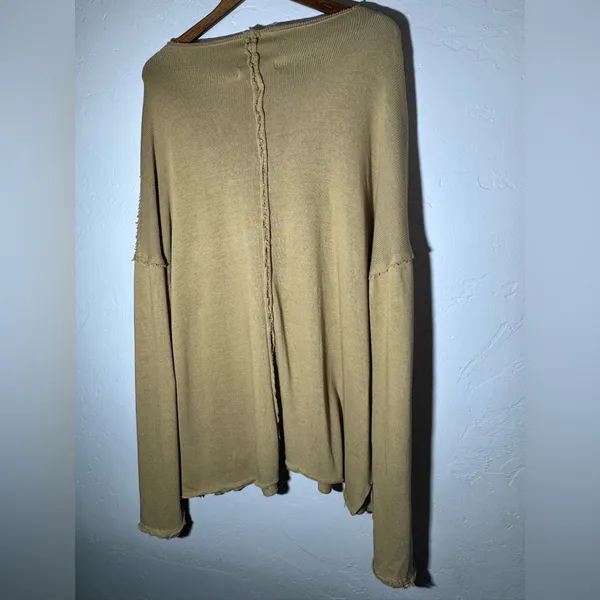 We The Free Oversized Tan/Khaki Tunic Textured Sweater Size Large‎ - Image 7