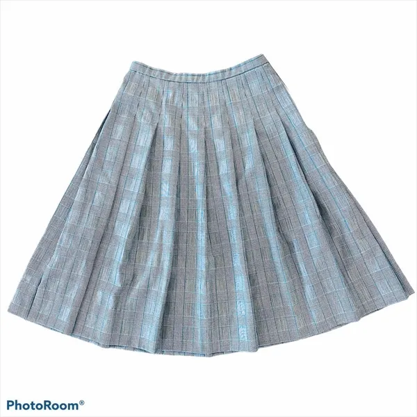 PENDLETON Houndstooth 100% Wool Pleated Skirt Size 10 - Image 3