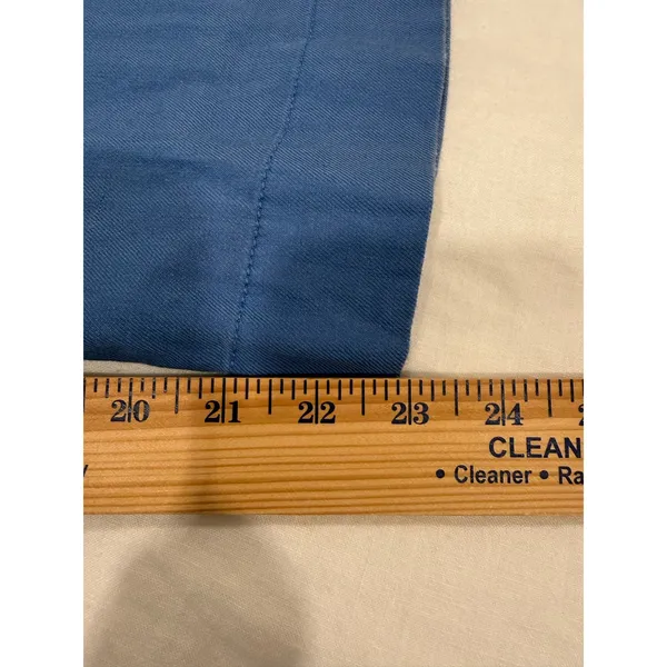 Maeve Crop Pants Womens 31 Petite Blue Regular Fit Flat Front Comfort High Waist - Image 10