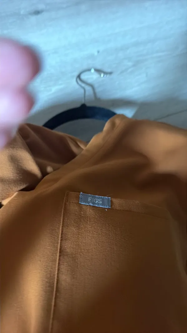 FIGS Burnt Orange Scrub High-Waisted Joggers + Top Set - Image 2