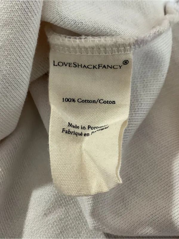 LoveShackFancy Tamika Cropped Floral V Neck Pullover Womens Size Small - Image 6