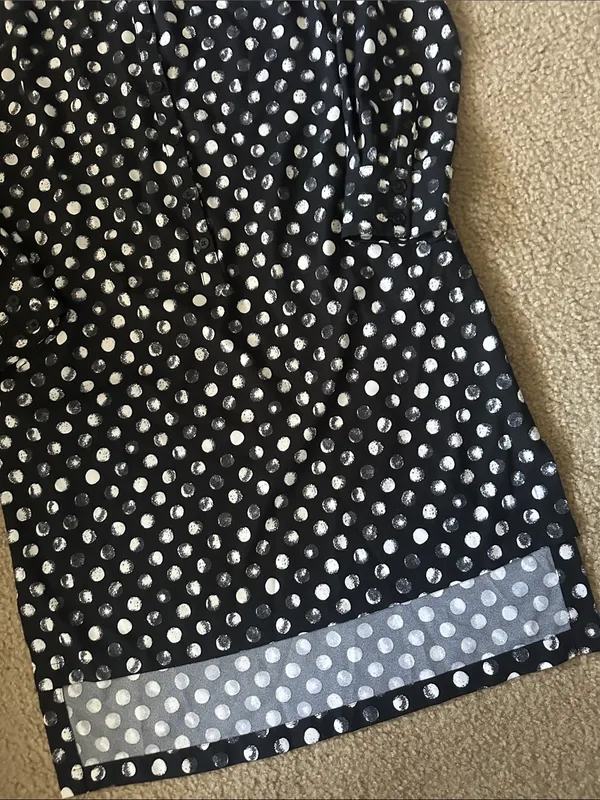 Merona Black and White Polka Dot Tunic Top - Image 3