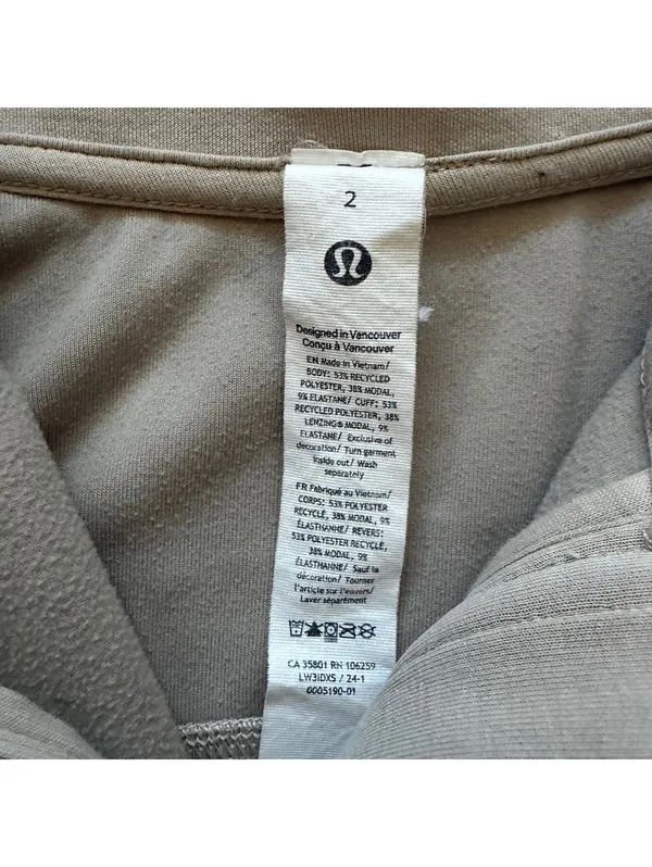 Lululemon Brushed Softstreme Half Zip Sweatshirt LW3IDXS Women's Size 2 - Image 4