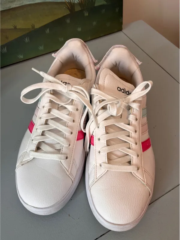 Adidas Grand Court 2.0 Pastel Stripes Sneakers - Image 3