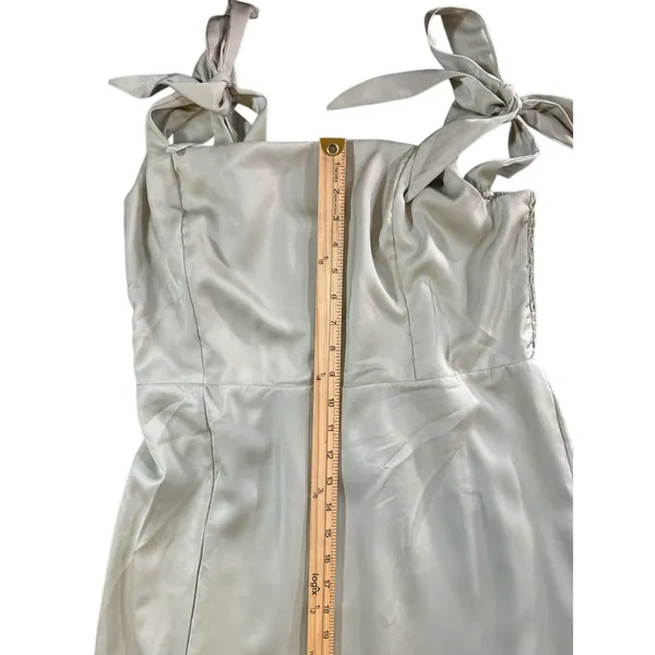 Satin Tea Green‎ Maxi Dress - Image 6
