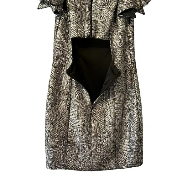 Mustard Seed Dress‎ Mini Short Shimmer Silver Size Small S - Image 3