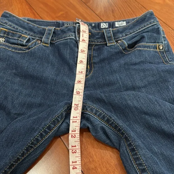 MISS ME Women's Plain Stretch Crop Skinny Zip Ankle‎ Jeans Mid Rise Blue Size 29 - Image 11