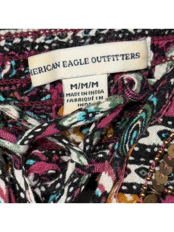 American Eagle Outfitters Women's Medium Boho Print Romper - Image 4