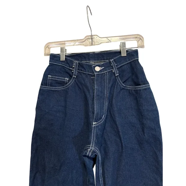 Unbranded Women's Raw Indigo High Rise Jeans 100% Cotton 26x28 USA - Image 3