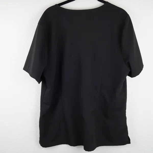 FIGS Technical Collection Womens Black Scrub Top V-Neck‎ Short Sleeve Size XL - Image 6