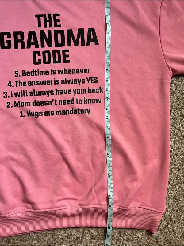 The Grandma Code Pink Sweatshirt - Cozy Women's Sweater Crewneck XXL - Image 4