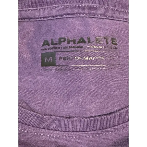 Alphalete Purple Long Sleeve Performance Shirt Medium Athletic Training Top - Image 9