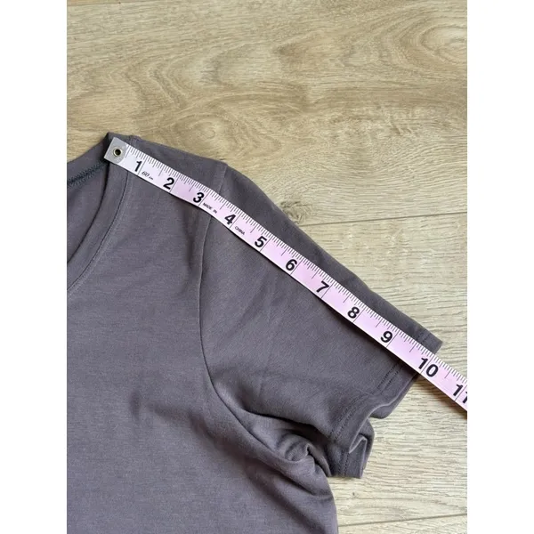 EUC Eileen Fisher organic cotton lycra brown short sleeve t-shirt stretch size L - Image 6