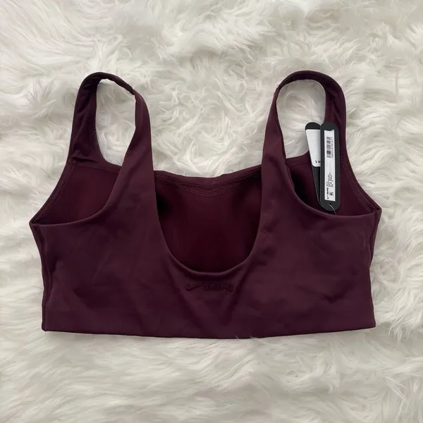 Nike Skims Matte Scoop Neck Sports Bra Currant Size Medium - Image 6