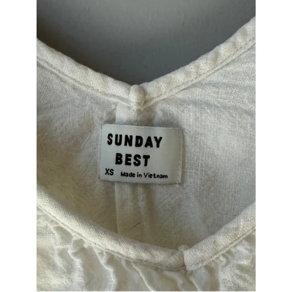 Aritzia Sunday Best Linen Cotton Calliope Crop Blouse Top - Image 5