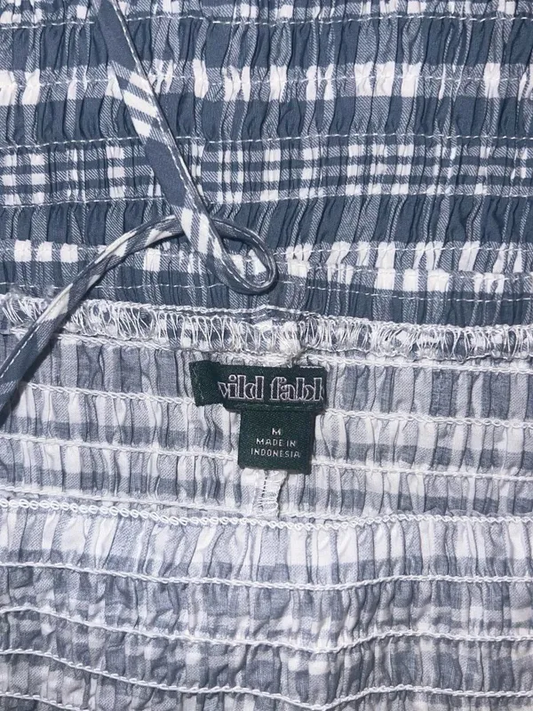 blue & white gingham dress. - Image 7