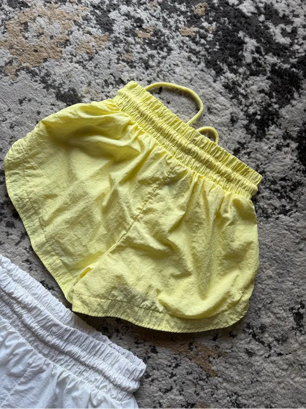 Forever 21 Yellow & White Elastic Waist Athletic Shorts Duo - Image 4