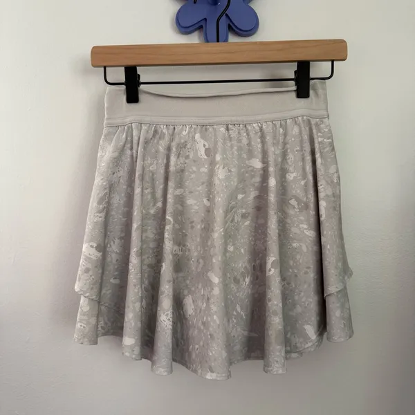 Lululemon 4 Court Rival High Rise Skort‎ Terrazzo Marble Grey Pickleball Tennis - Image 3