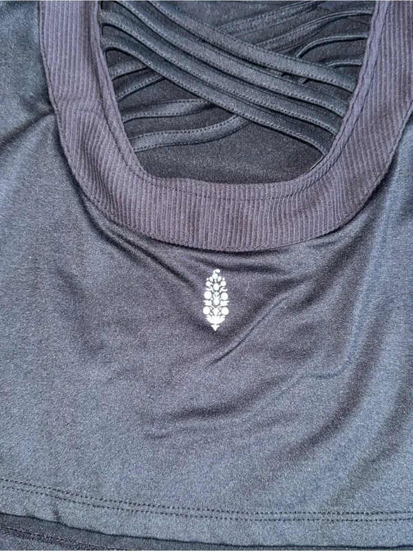 Free People Black Batter Up Tank Top - Image 3
