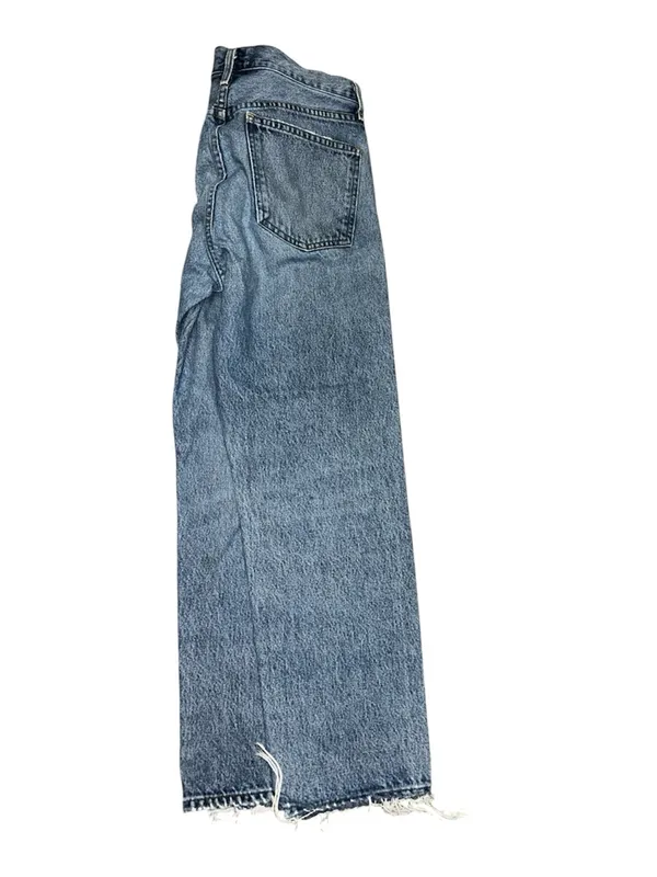 Agolde Women's Straight Leg Distressed Blue Jeans - Image 2