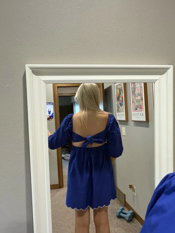 Anthropologie Dress Mini Blue - Image 4