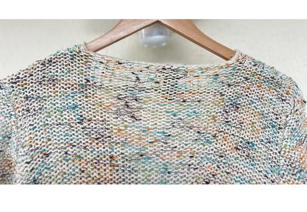 BCBGMAXAZRIA XL Multicolor Knit Cardigan Boho Chunky Sweater Button Up Fairy - Image 8