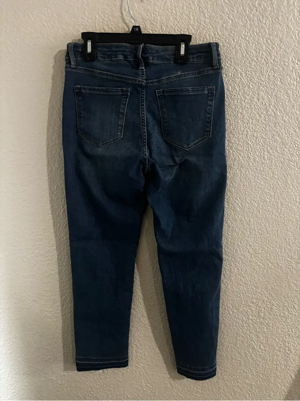 Nine West Deep Indigo High-Rise Straight Jeans - Image 3