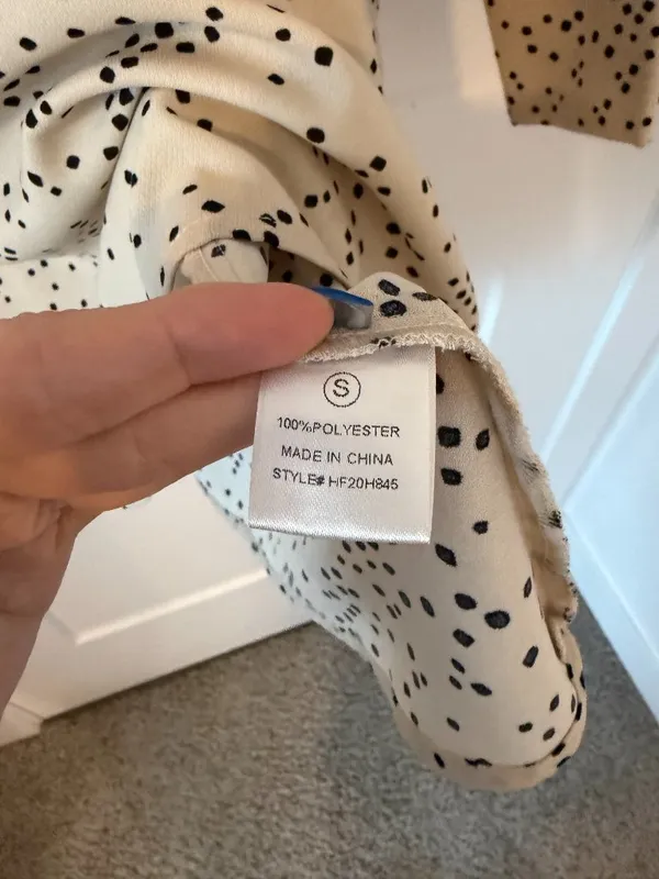 HYFVE HYFVE HYFVE Black and Cream Polka Dot Dress - Image 3
