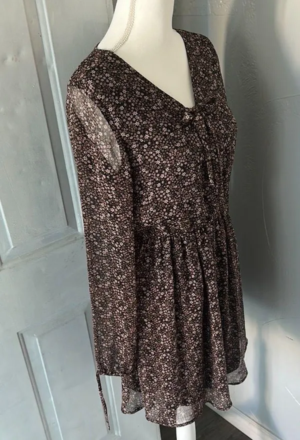 Maurices Pink and Brown Mini Dress - Image 2
