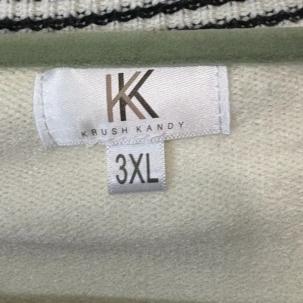 Krush Kandy Sweetest Devotion Floral Stripe Embroidered Sweater 3X Boho Soft - Image 7