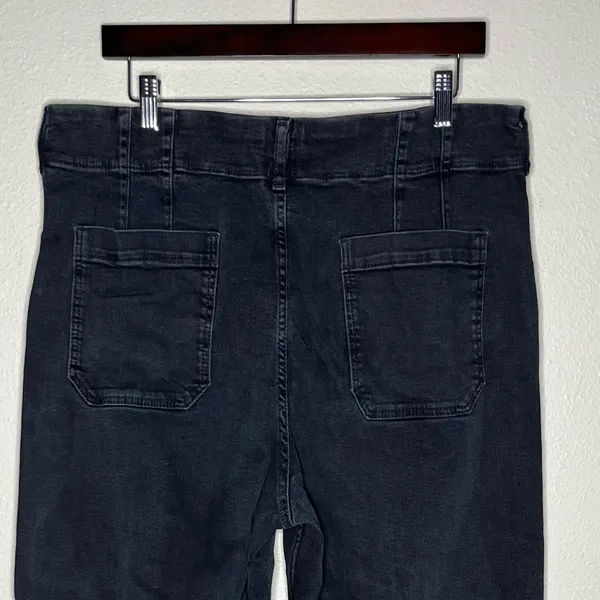 Anthropologie Maeve The Colette High Rise Crop Wide Leg Jeans Patch Pocket - Image 7