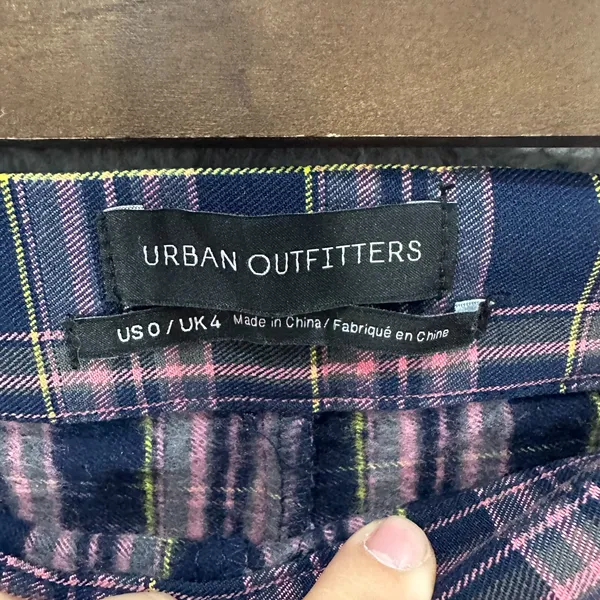 Urban Outfitters Pants 0 Plaid Tartan Preppy Grunge Retro Academia‎ Workwear Y2K - Image 2