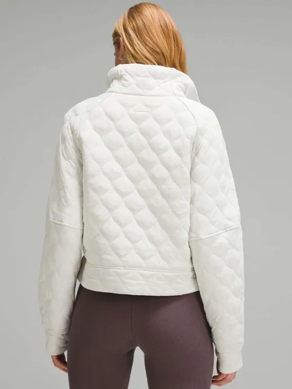 Lululemon Scuba Oversized Quilted Half Zip Size M/L Bone - Image 2