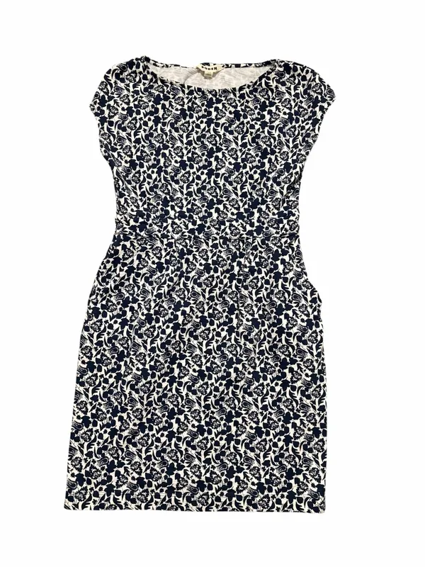 Boden Florrie Floral Jersey Dress In French Navy Tulip Size 6P - Image 4