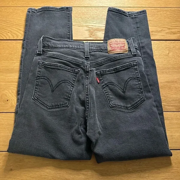 Levi wedgie button fly jeans 28 black - Image 11