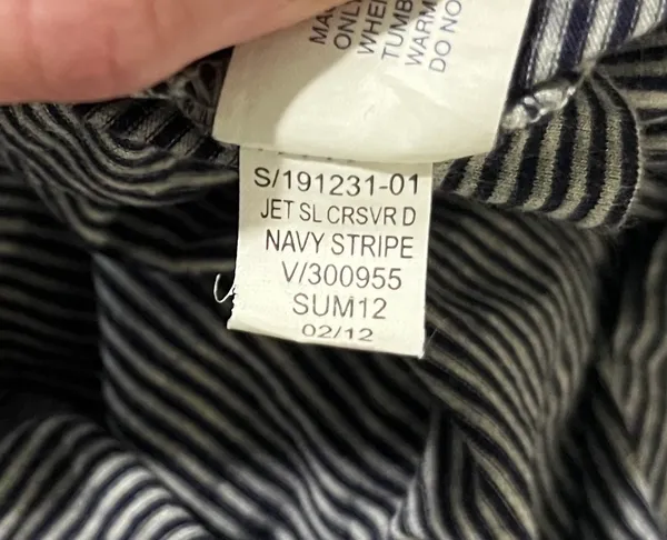 📶 Gap Gray & Navy Striped Mini Dress~Women’s XS - Image 9