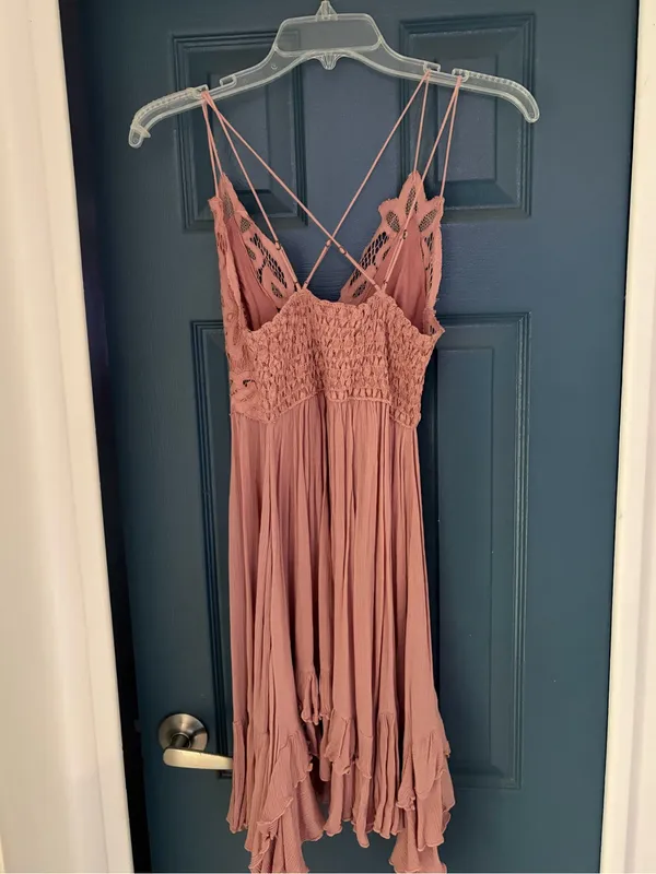 NWOT Free People Adella Mini Dress Dusty Rose size Small - Image 11