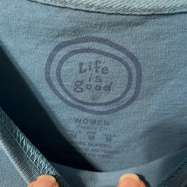 Life is Good Tee Blue Short Sleeve Womens Medium - Image 5