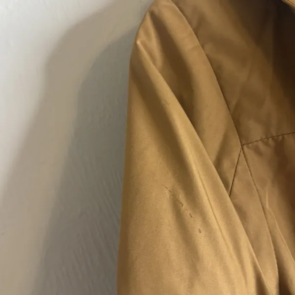 Cole Haan Women's Tan Trench Rain Coat Classic Hooded Medium - Image 12