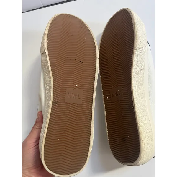 Madewell delia sidewalk low top white/black size 9 - Image 10