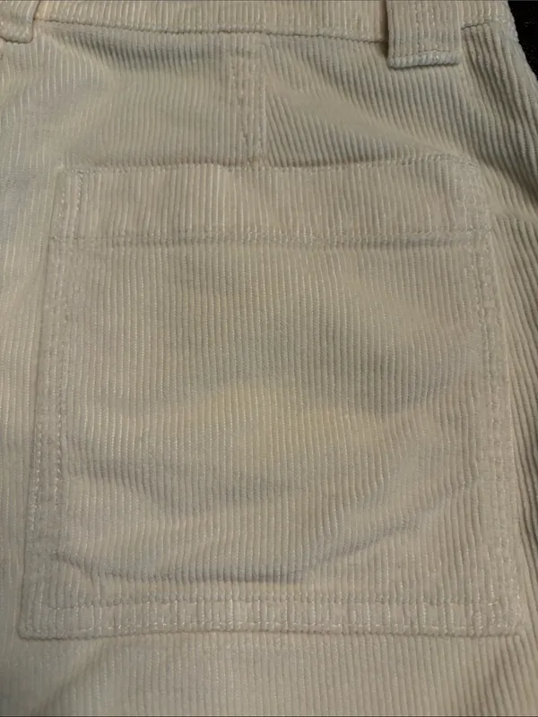 Madewell The Darted Barrel-Leg Utility Pant in Corduroy cream Women’s Sz 26 NWT - Image 10