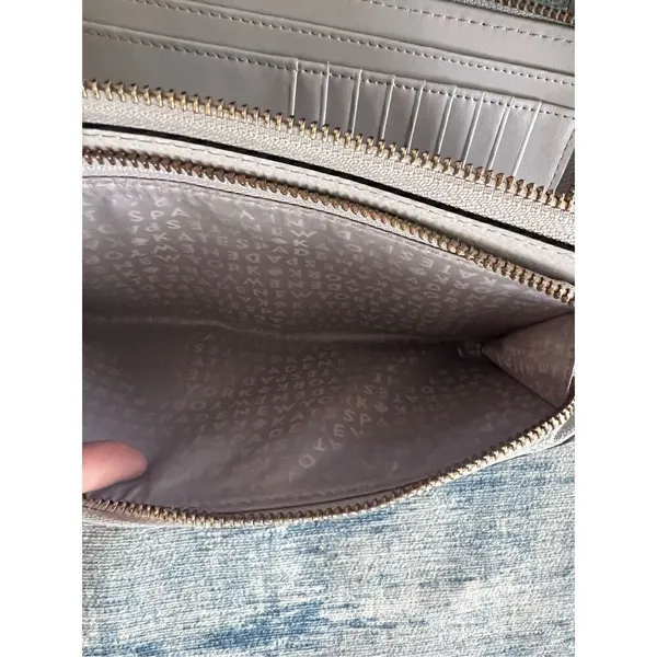 Kate Spade Gray Grove Street Anita Clutch Wristlet Wallet - Image 4